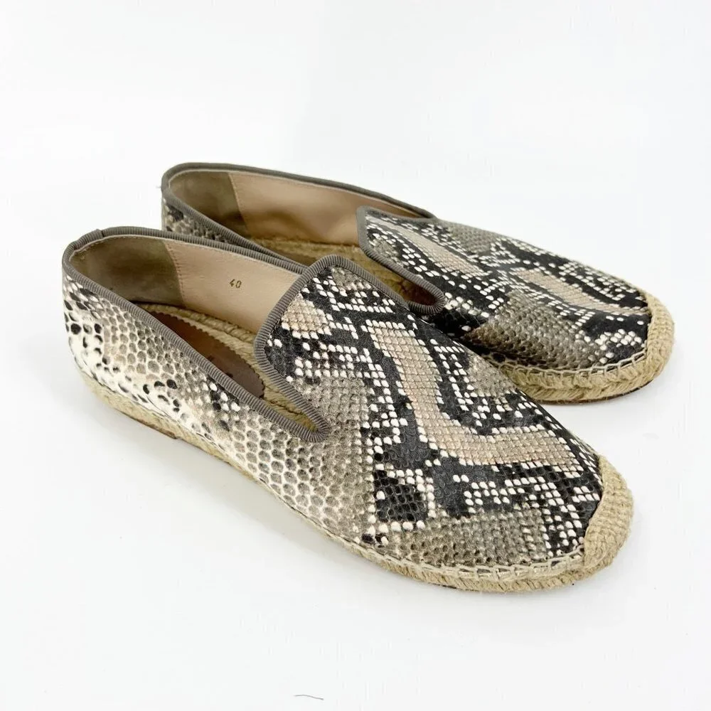 ✅ Elyse‎ Walker Flats Blair Espadrille Snake Slip On SIZE 40